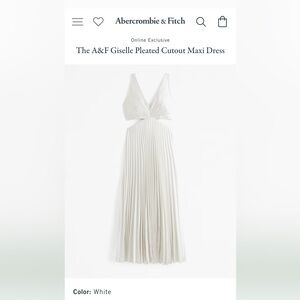 Abercrombie & Fitch Giselle Pleated Cutout Maxi Dress